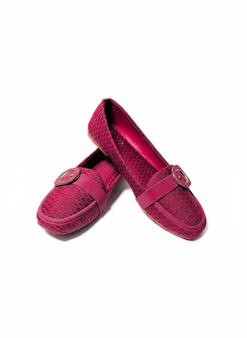 Elegant Dark Mahroon Flats for Women