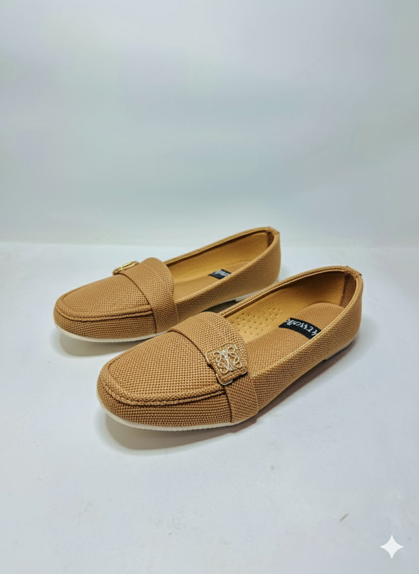 Stylish Olive Green Textile Loafers for Everyday Wear.