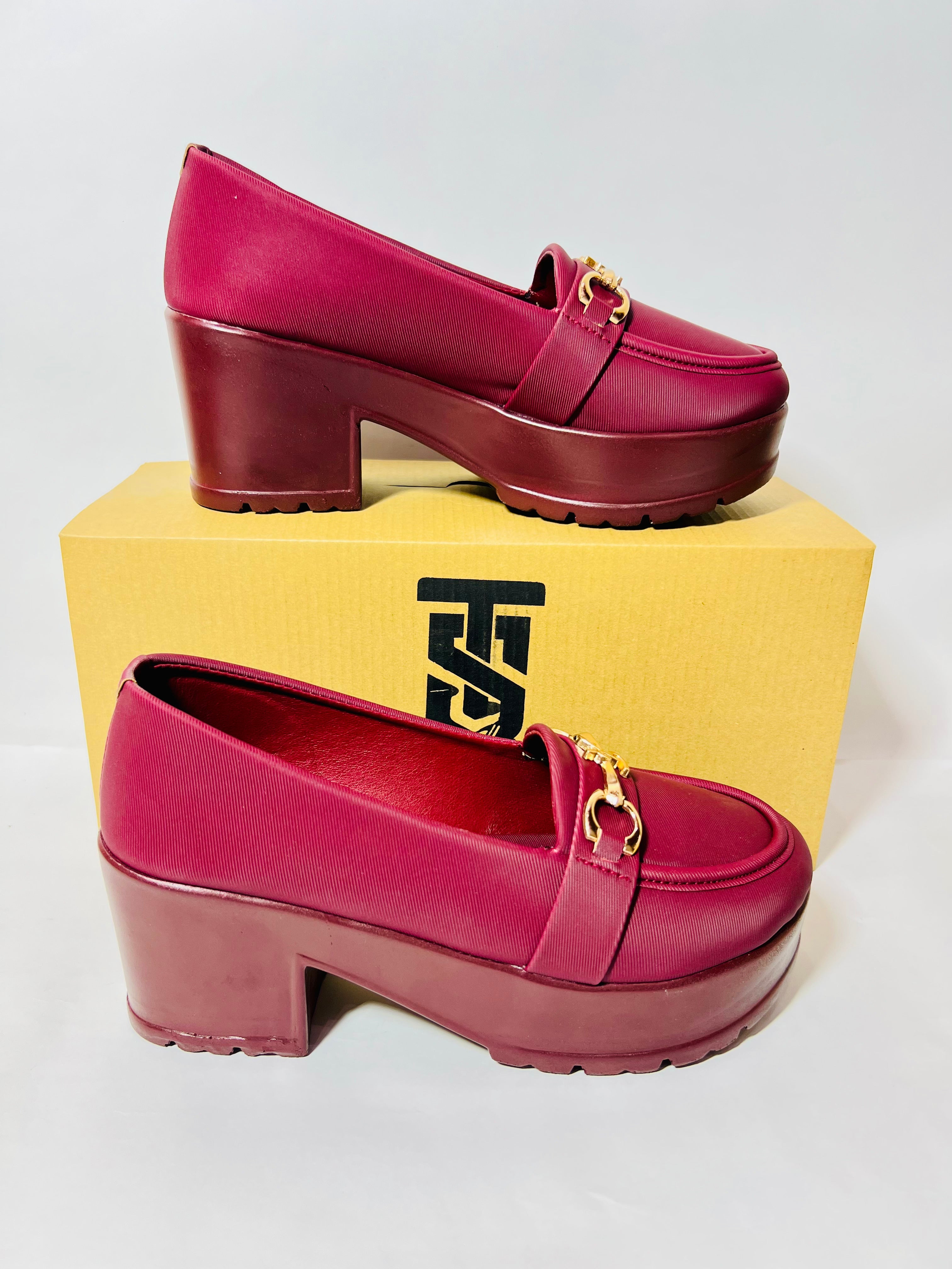 Chunky Two-Tone Loafer Platforms