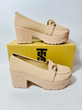 Pink & Taupe Lug Sole Platforms