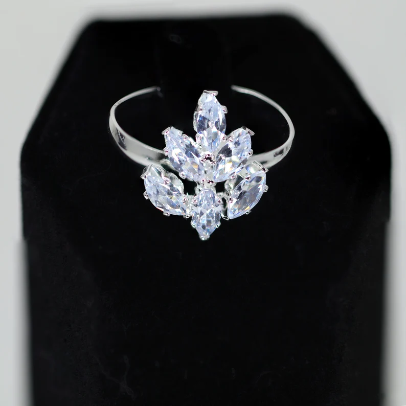 Zircon Statement Necklace Set with Matching Ring, Bracelet & Earrings