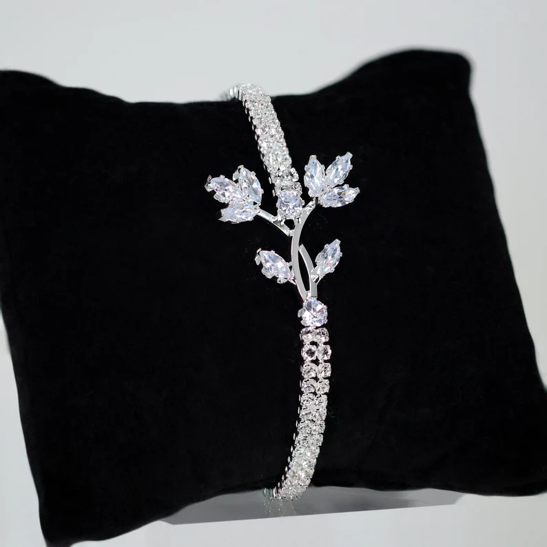 Zircon Statement Necklace Set with Matching Ring, Bracelet & Earrings